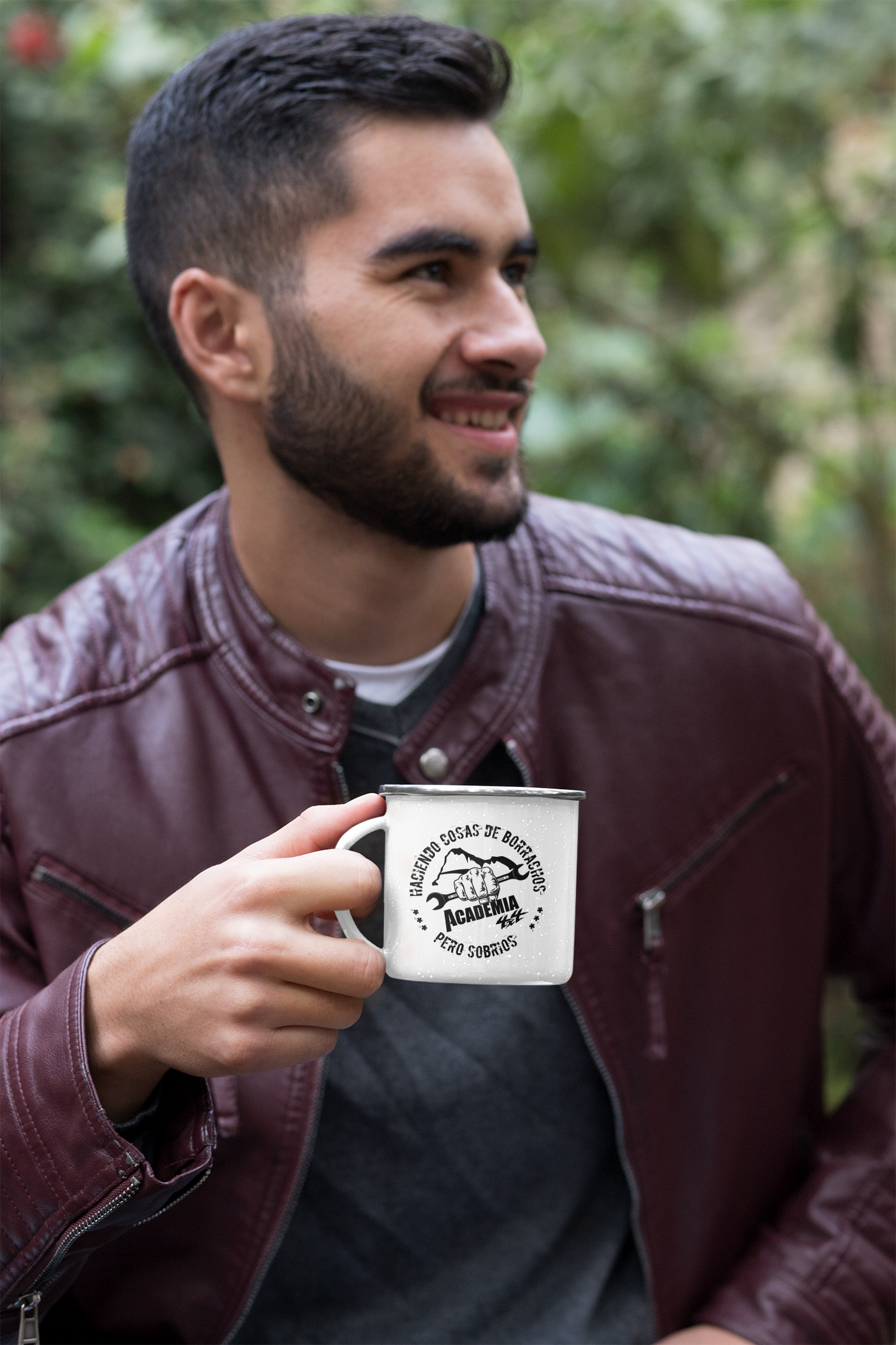 Mug Peltre 12oz - Haciedo cosas de borrachos